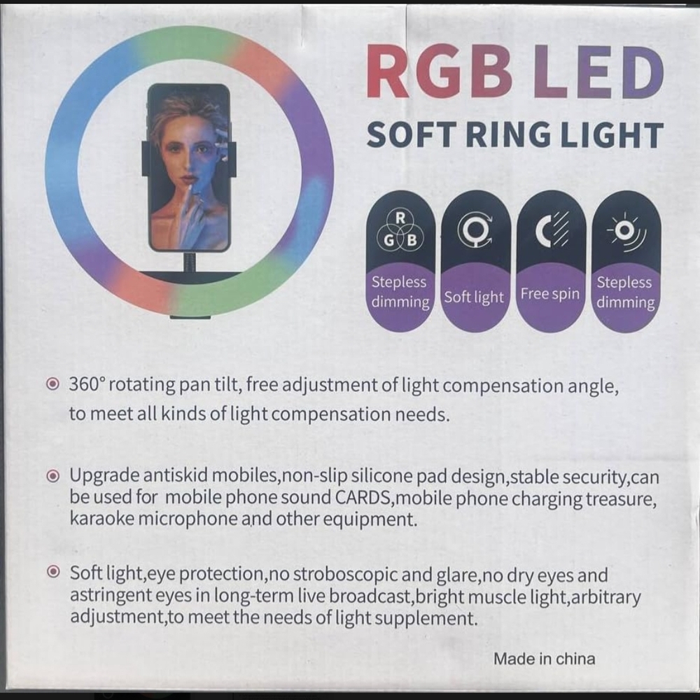 RGB LED Soft Ring Light MJ30 - Multicolor - Picture 2 of 2